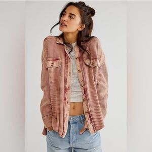 FP One Scout Jacket Dusty Pink Rose Womens Size Large Thermal Discontinued/Rare